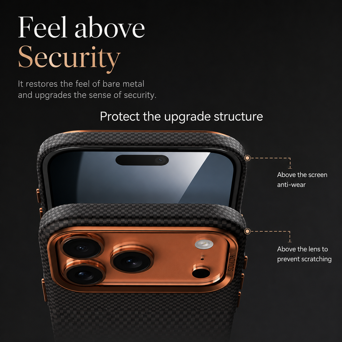 Premium iPhone Case Carbon Fiber Pattern MagSafe Compatible Kevlar Style Shockproof PC Hard Protective Cover with Magnetic Alignment Design