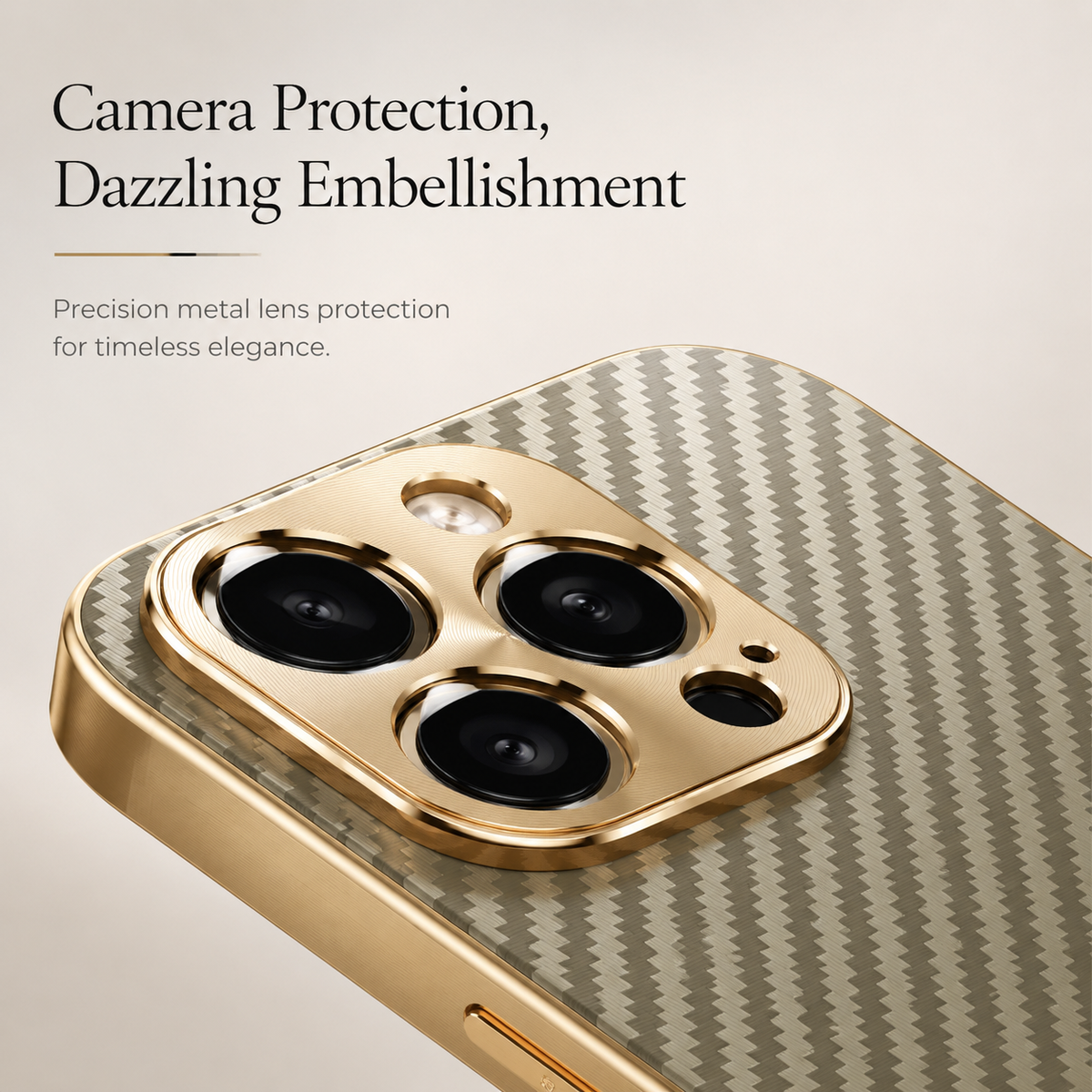 Premium iPhone Case Carbon Fiber Textured Leather Cover Alloy Metal Lens Protection Shockproof Slim Design