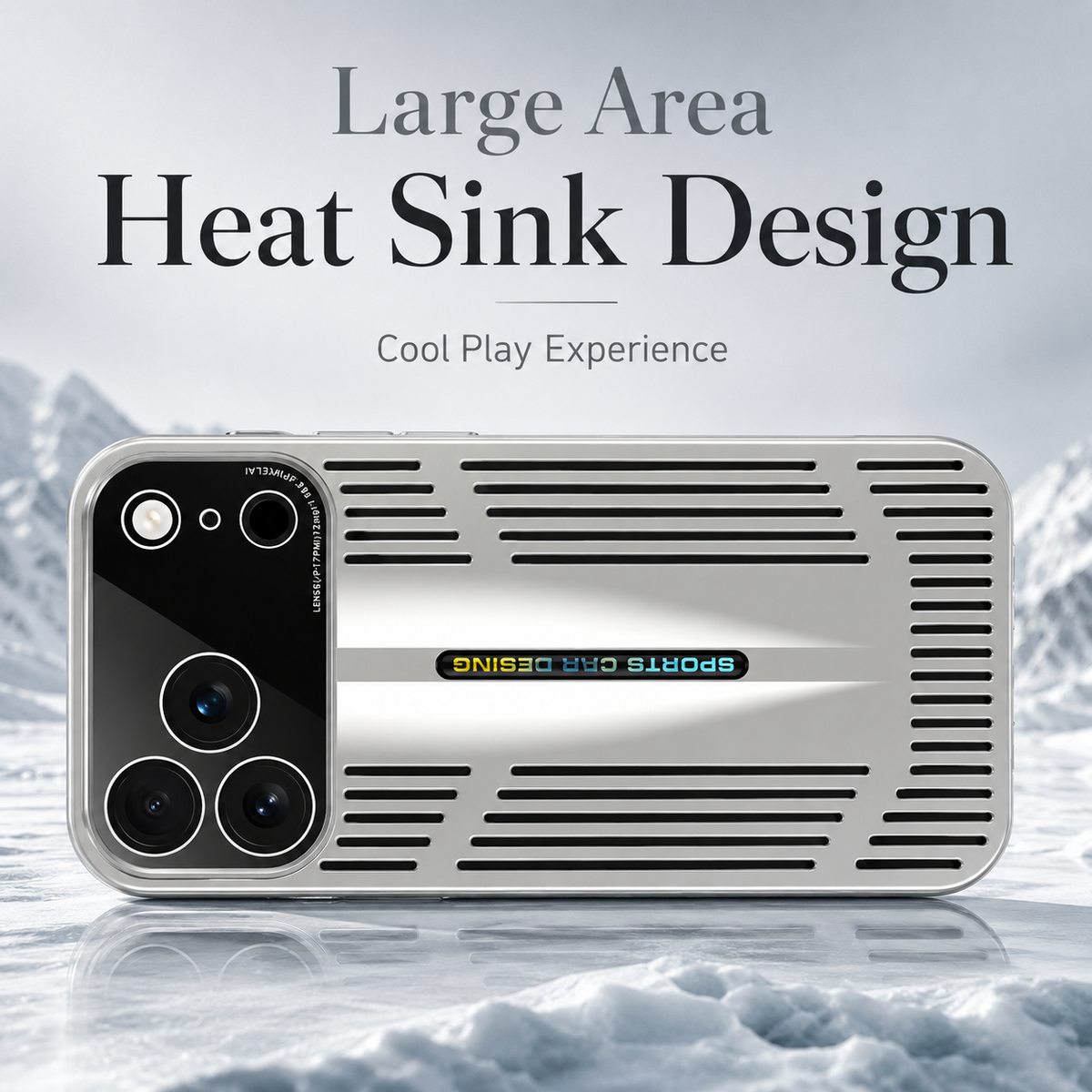Premium iPhone Case Cooling Blade Heat Dissipation Cover Shockproof Protective PC TPU Anti Scratch Full Coverage Case