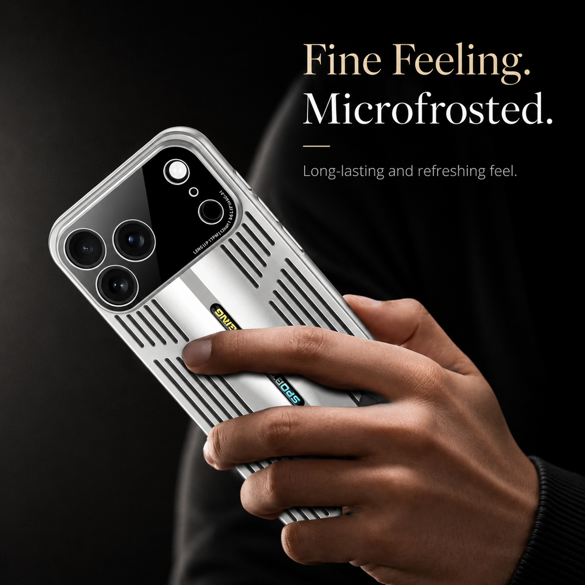 Premium iPhone Case Cooling Blade Heat Dissipation Cover Shockproof Protective PC TPU Anti Scratch Full Coverage Case