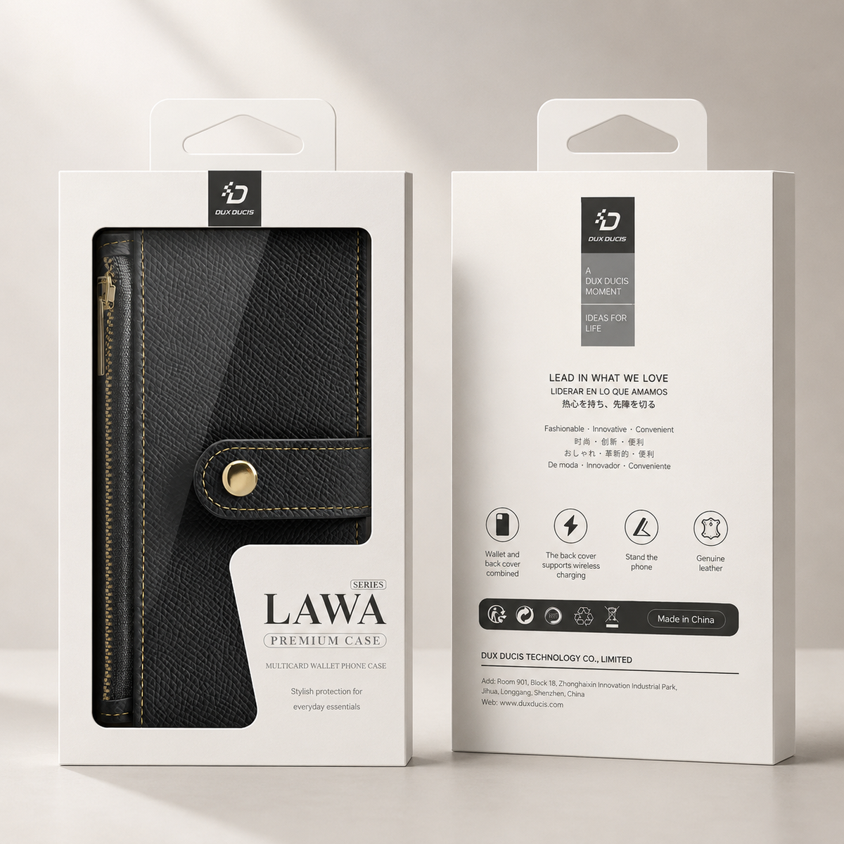 Premium iPhone Case Cow Leather Detachable Magnetic Wallet Cover with Card Slots Shockproof Drop Protection Wireless Charging Support and Lanyard Option