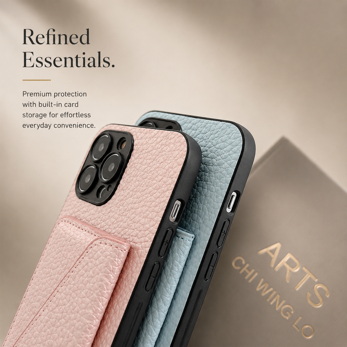 Premium iPhone Case Crossbody Wallet Cover Card Holder Chain Strap PU Leather Full Protection Design