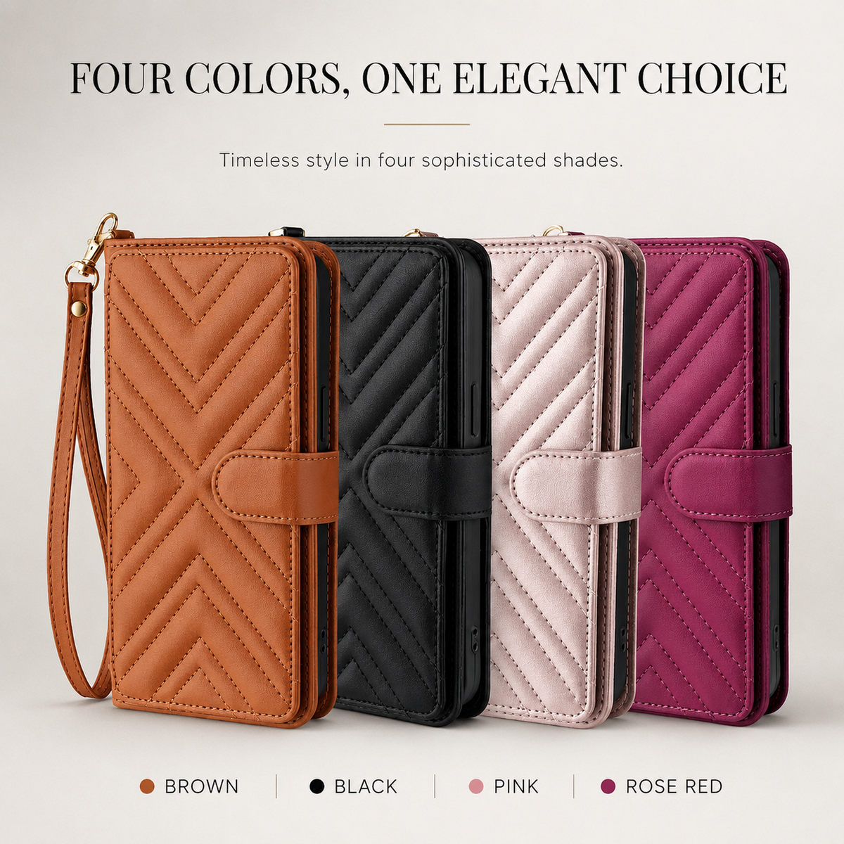 Premium iPhone Case Crossbody Wallet Cover PU Leather Card Holder Shoulder Strap Shockproof Full Protection
