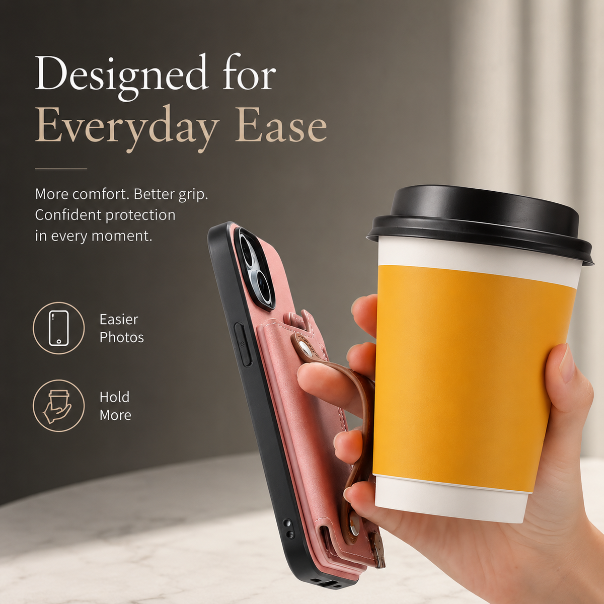 Premium iPhone Case Detachable Zipper Wallet Flip Cover PU Leather Card Holder Shockproof Full Protection