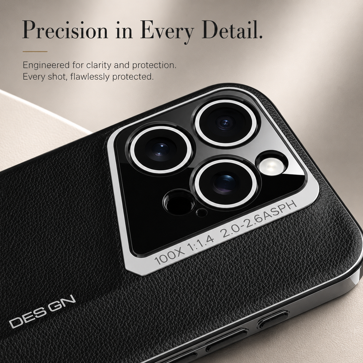 Premium iPhone Case Electroplated Genuine Leather Shockproof Protective Cover Hard Back Slim Design Camera Lens Protection Anti Slip Grip