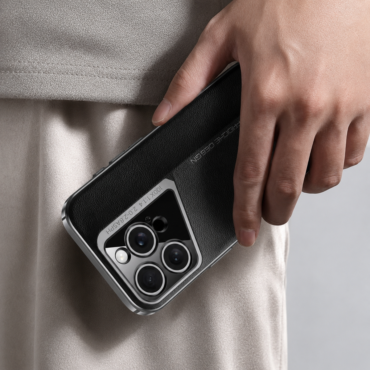 Premium iPhone Case Electroplated Genuine Leather Shockproof Protective Cover Hard Back Slim Design Camera Lens Protection Anti Slip Grip