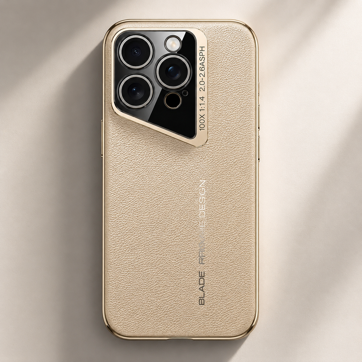 Premium iPhone Case Electroplated Genuine Leather Shockproof Protective Cover Hard Back Slim Design Camera Lens Protection Anti Slip Grip
