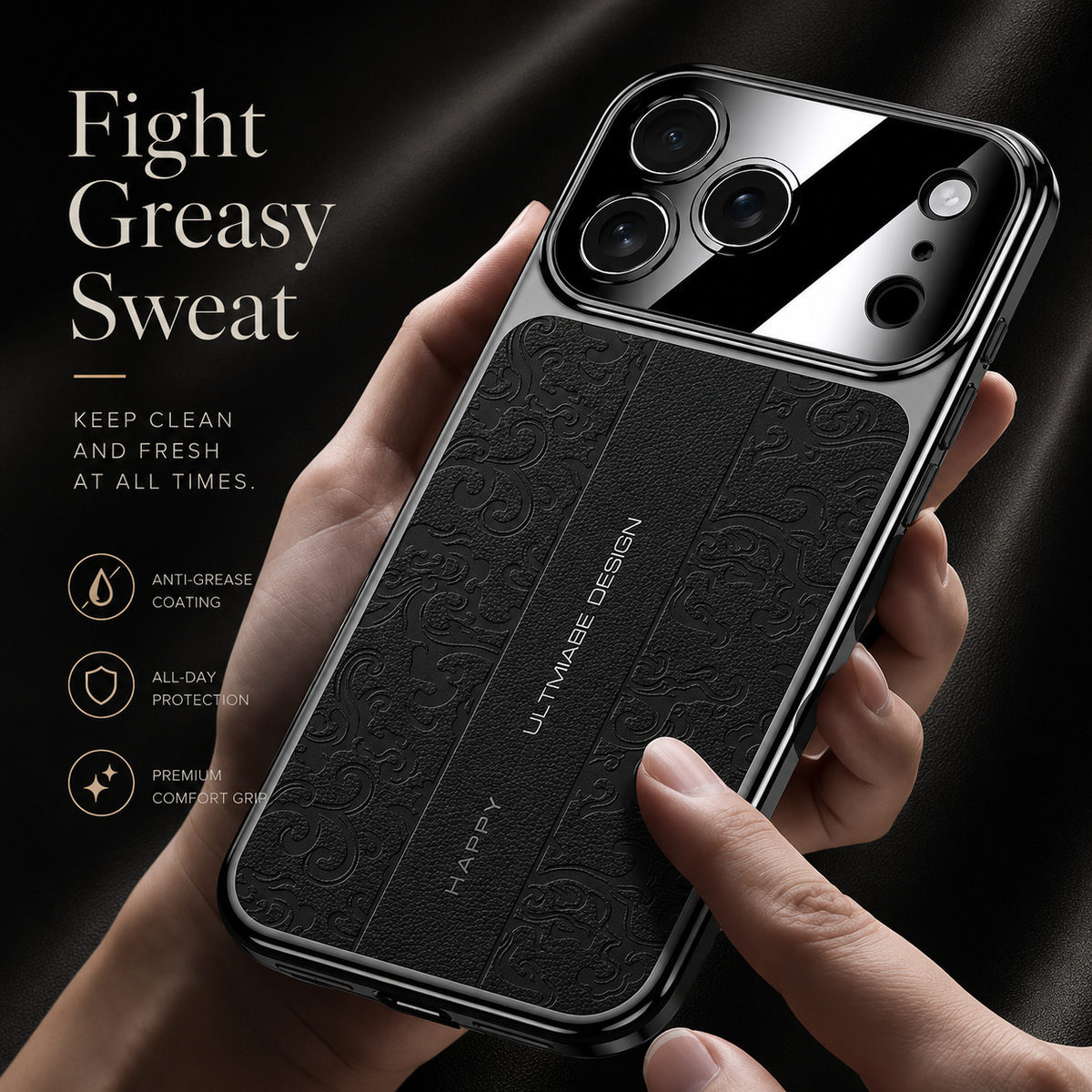 Premium iPhone Case Electroplated Leather Magnetic Soft TPU Dual Layer Protective Cover
