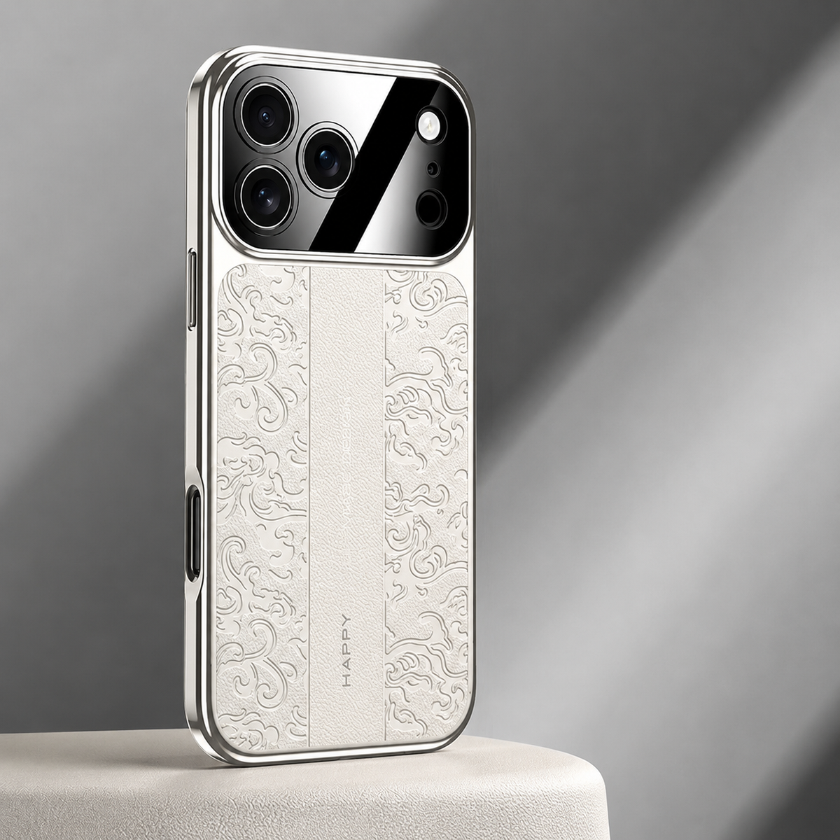 Premium iPhone Case Electroplated Leather Magnetic Soft TPU Dual Layer Protective Cover