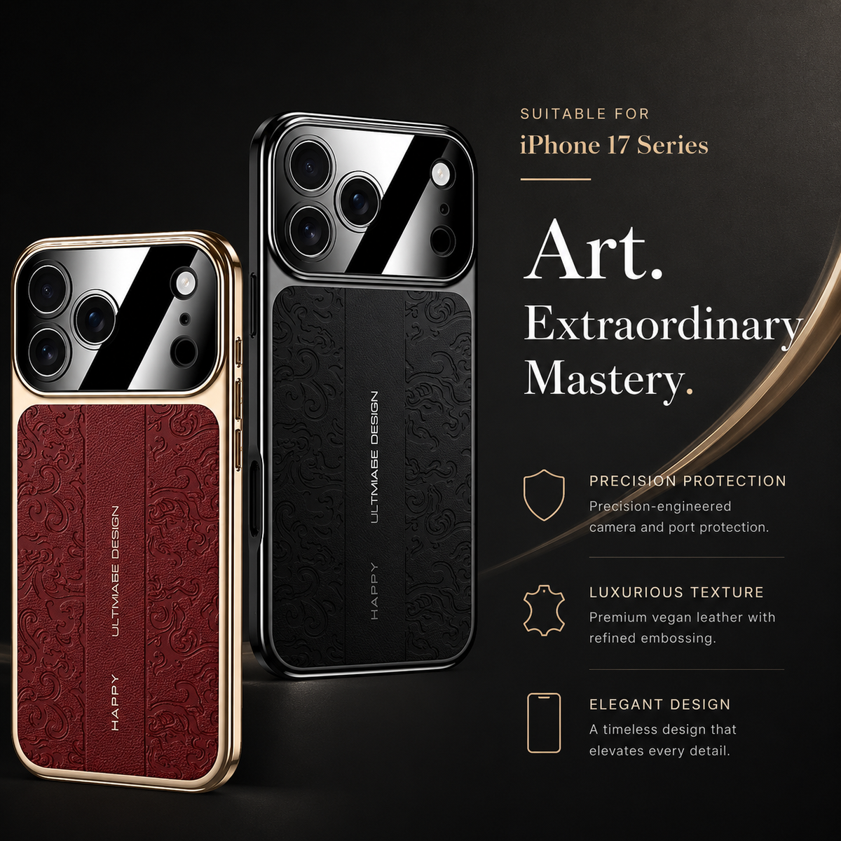 Premium iPhone Case Electroplated Leather Magnetic Soft TPU Dual Layer Protective Cover