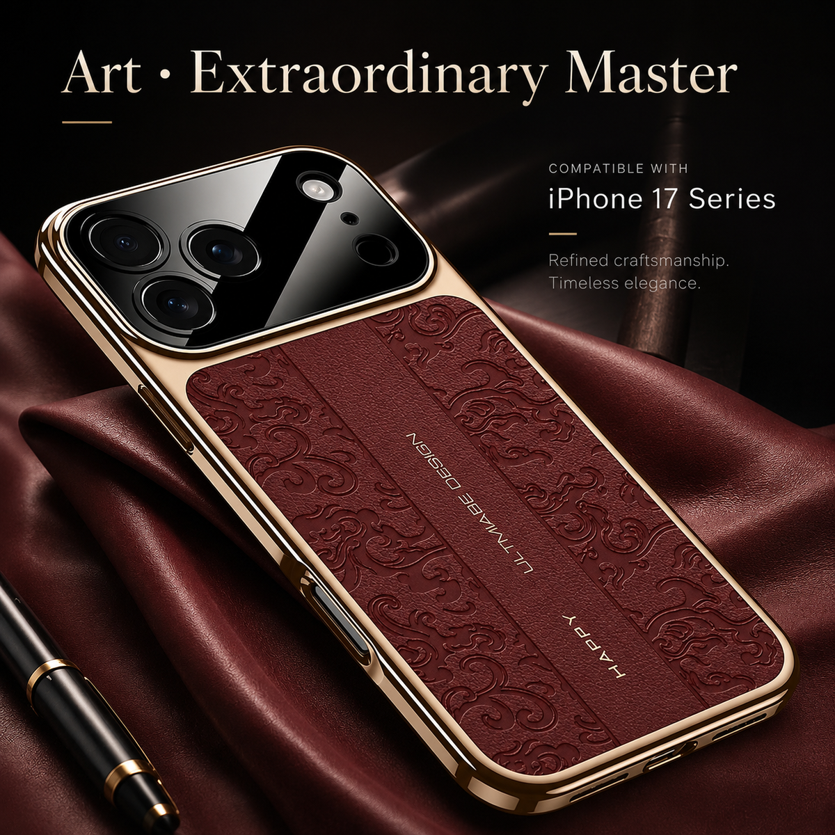 Premium iPhone Case Electroplated Leather Magnetic Soft TPU Dual Layer Protective Cover