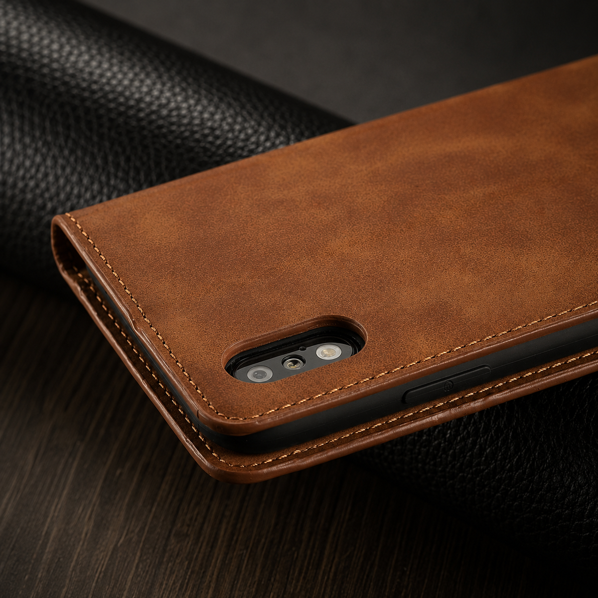 Premium iPhone Case Flip Wallet MagSafe Compatible Leather Card Holder Cover Stand Protection