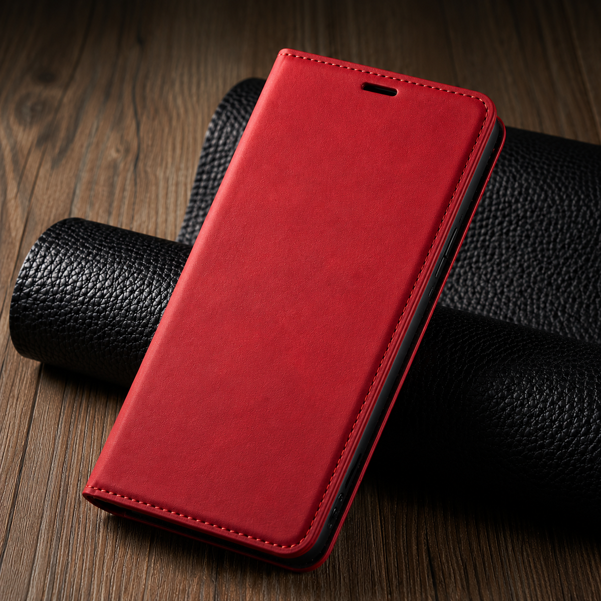 Premium iPhone Case Flip Wallet MagSafe Compatible Leather Card Holder Cover Stand Protection