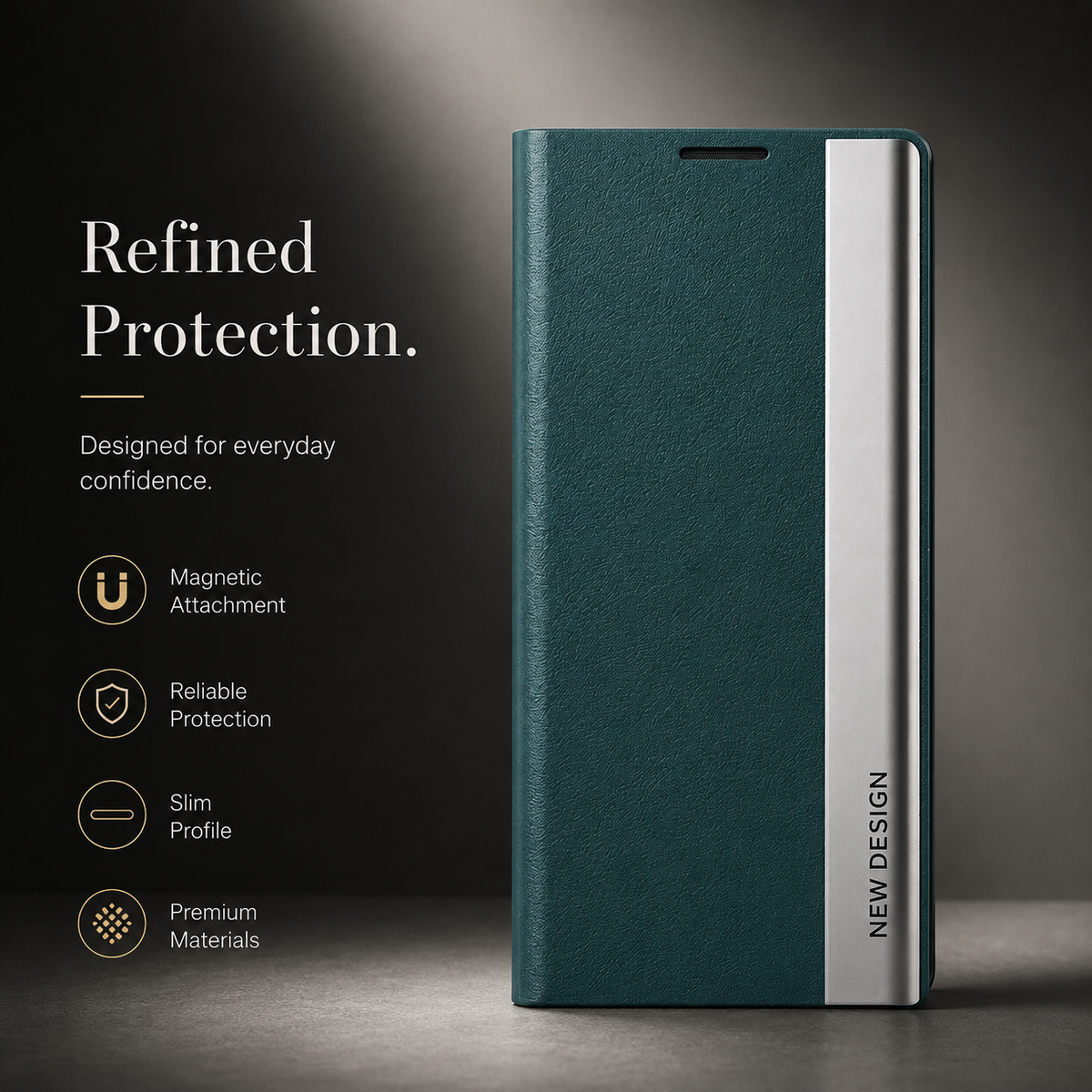 Premium iPhone Case Flip Wallet MagSafe Compatible Magnetic Shockproof Protective Cover Card Holder Stand Function Screen Protection Slim Design
