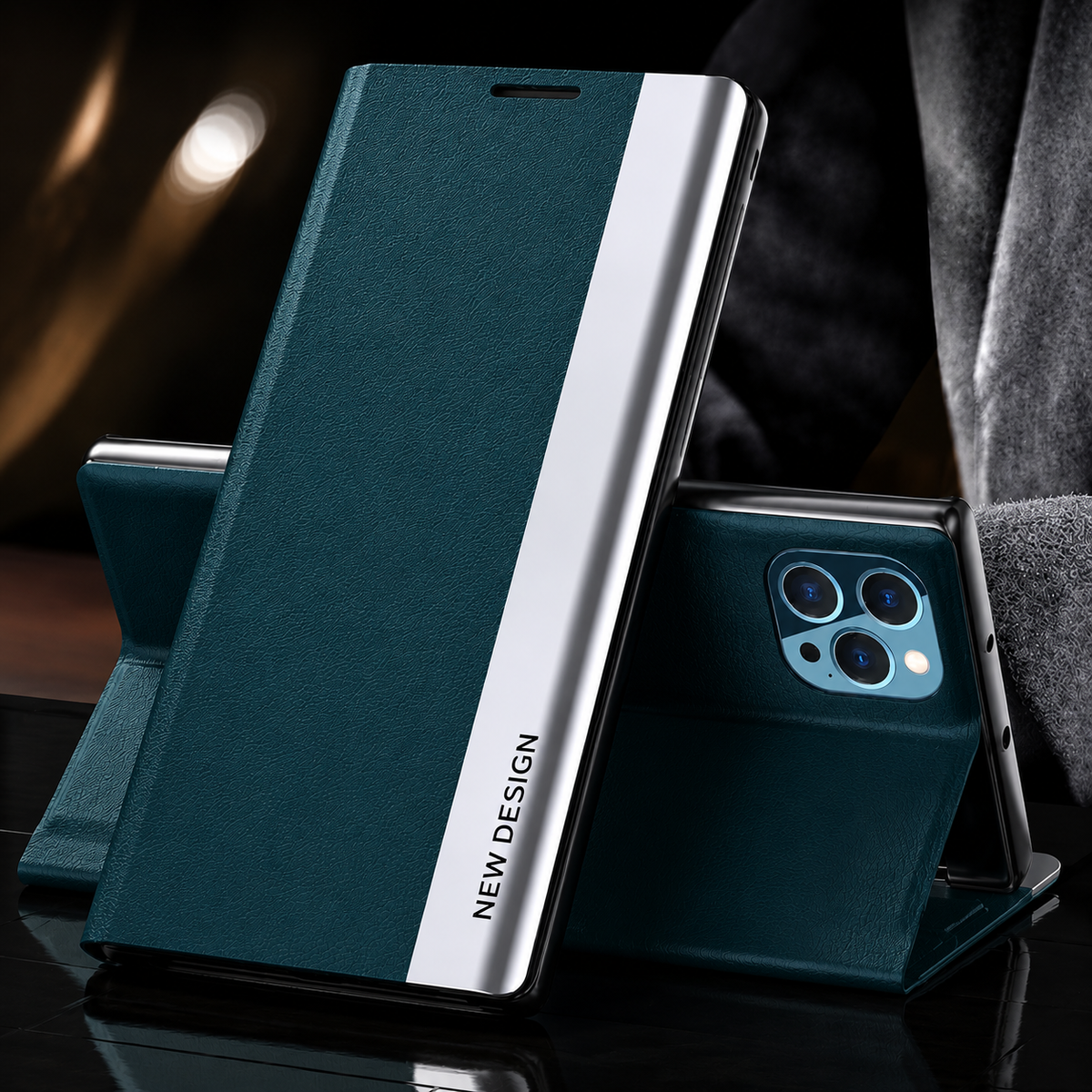 Premium iPhone Case Flip Wallet MagSafe Compatible Magnetic Shockproof Protective Cover Card Holder Stand Function Screen Protection Slim Design