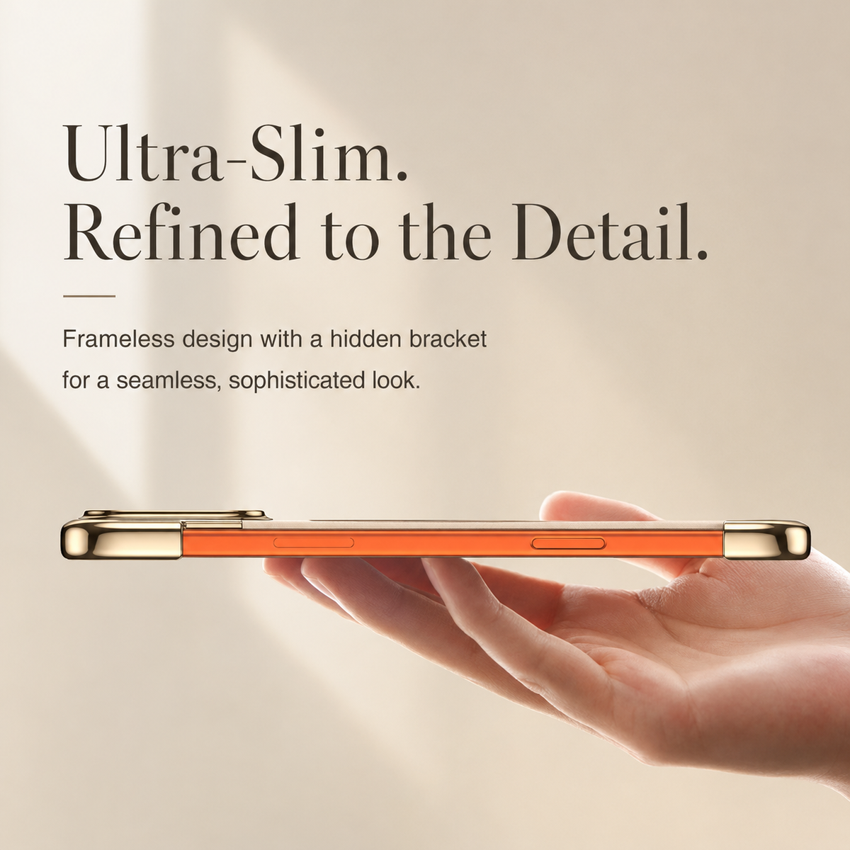Premium iPhone Case Frameless Magnetic Cover Ultra Thin Leather Back Metal Bumper Stand Shockproof Camera Lens Protection