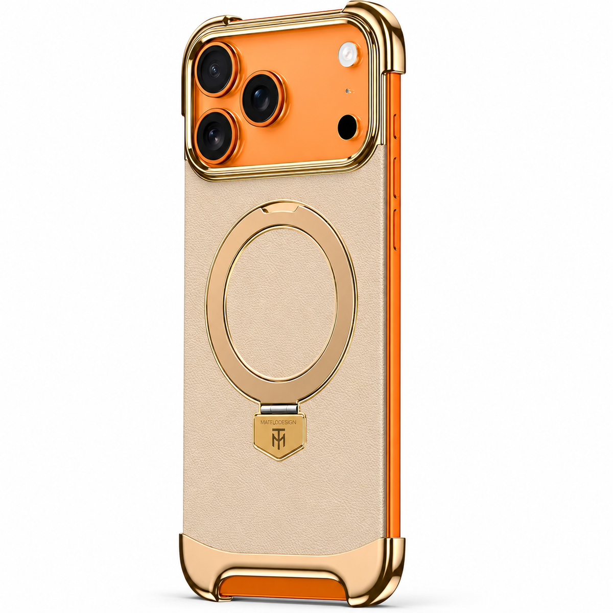 Premium iPhone Case Frameless Magnetic Cover Ultra Thin Leather Back Metal Bumper Stand Shockproof Camera Lens Protection