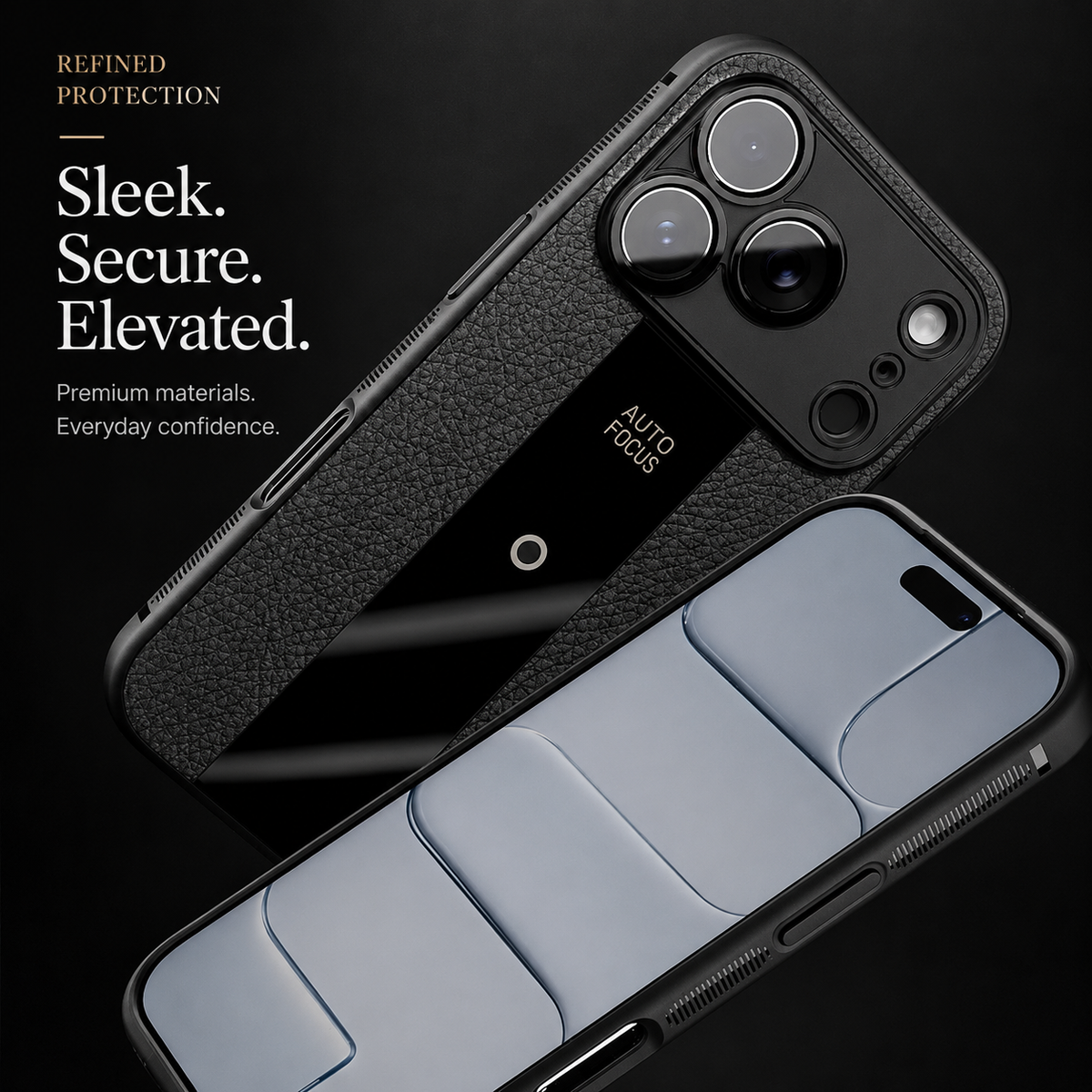 Premium iPhone Case Frosted PU Leather Cover MagSafe Compatible Shockproof Anti Scratch Non Slip Soft Silicone Full Coverage Protective Case