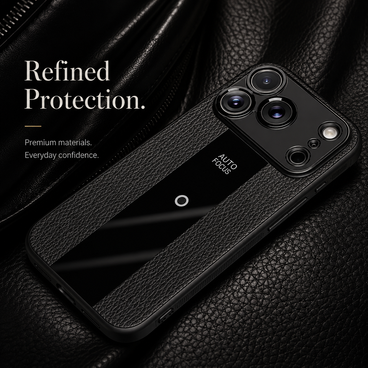Premium iPhone Case Frosted PU Leather Cover MagSafe Compatible Shockproof Anti Scratch Non Slip Soft Silicone Full Coverage Protective Case