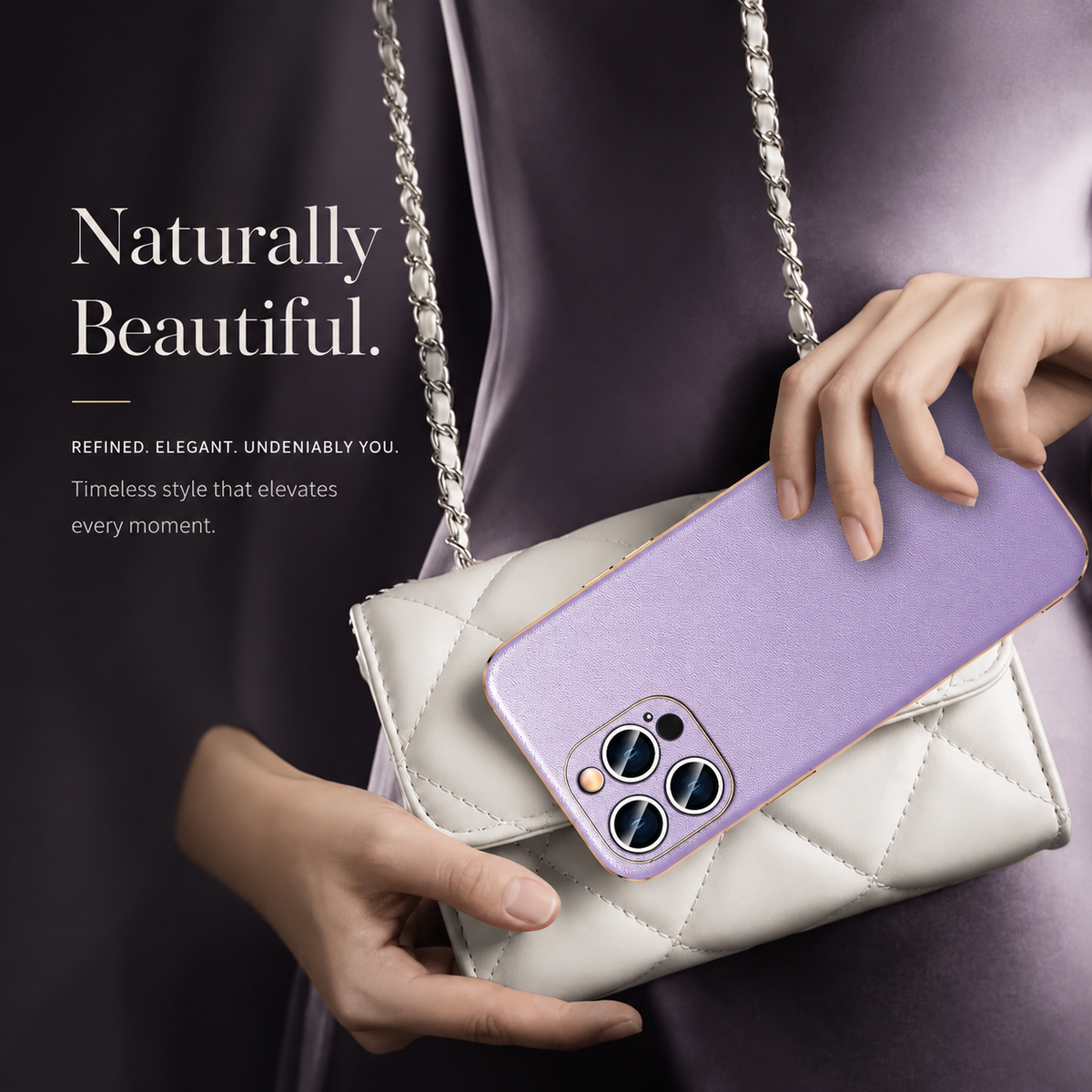 Premium iPhone Case Genuine Cowhide Leather Cover Plating Frame Full Camera Lens Protection Slim Durable Design