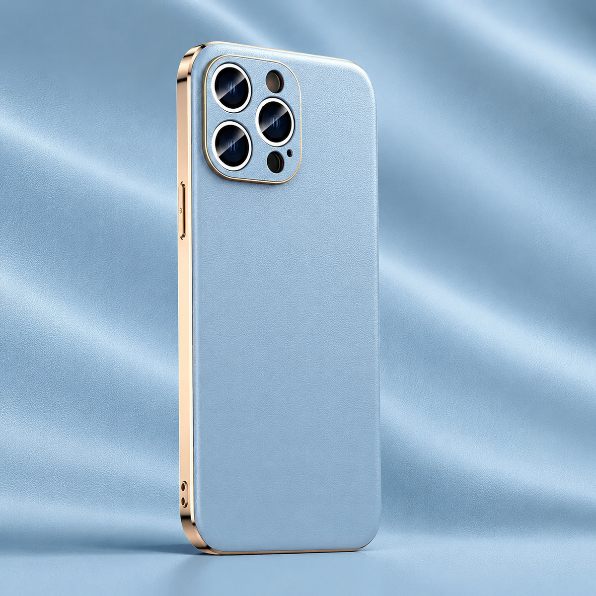 Premium iPhone Case Genuine Cowhide Leather Cover Plating Frame Full Camera Lens Protection Slim Durable Design