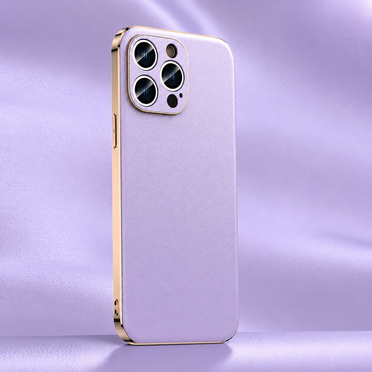 Premium iPhone Case Genuine Cowhide Leather Cover Plating Frame Full Camera Lens Protection Slim Durable Design