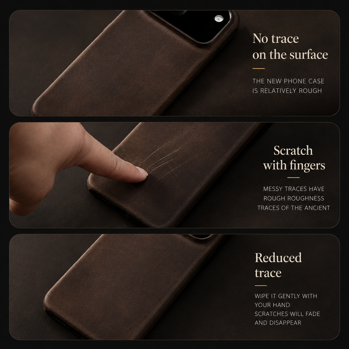 Premium iPhone Case Genuine Cowhide Leather Pull Up Cover Retro Magnetic MagSafe Shockproof Full Back Protection