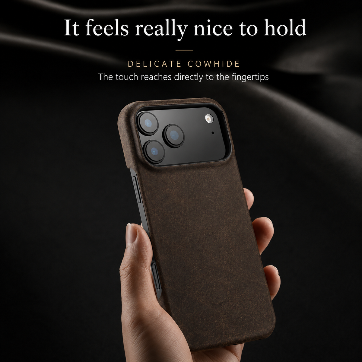 Premium iPhone Case Genuine Cowhide Leather Pull Up Cover Retro Magnetic MagSafe Shockproof Full Back Protection