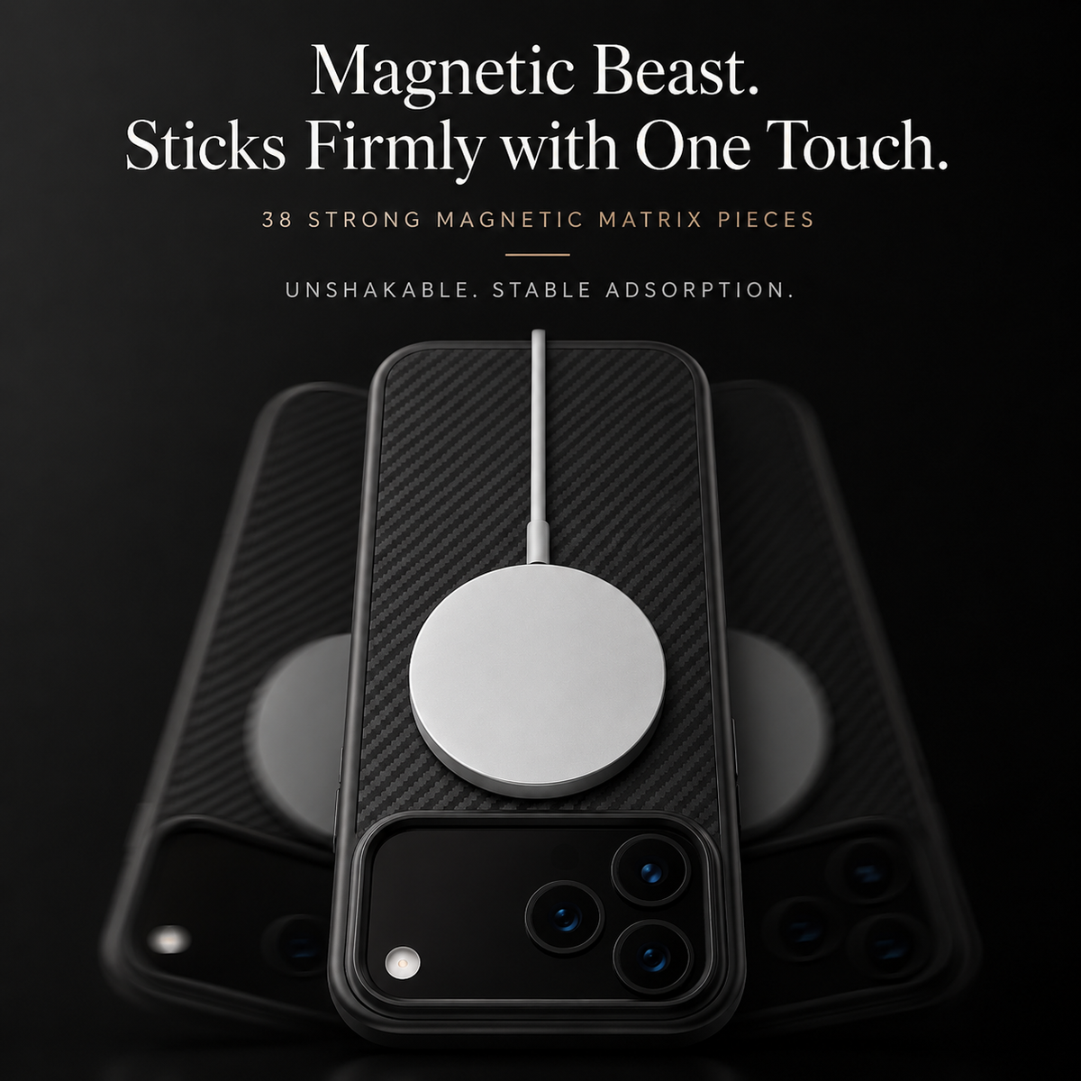 Premium iPhone Case Genuine Cowhide Leather Pull Up Cover Retro Magnetic MagSafe Shockproof Full Back Protection
