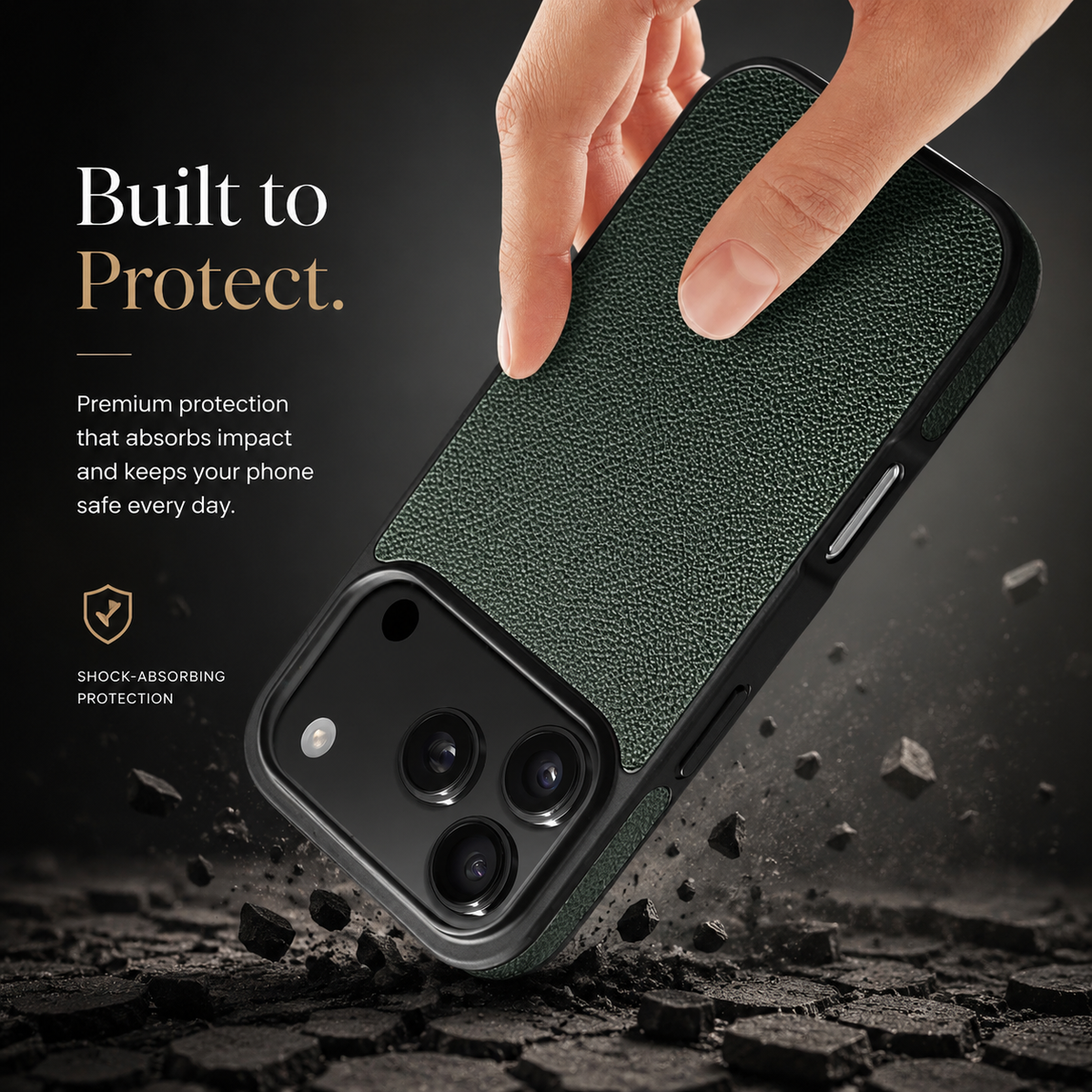 Premium iPhone Case Handmade Genuine Leather Wallet Flip Cover with Card Slots Ultra Slim Shockproof Design Horizontal Stand Function