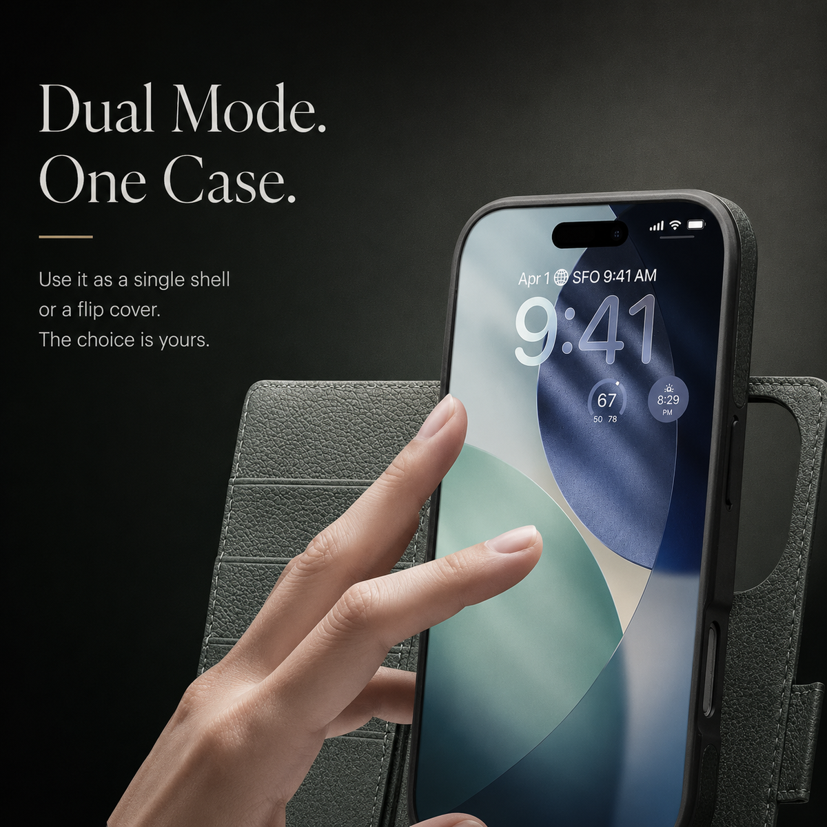 Premium iPhone Case Handmade Genuine Leather Wallet Flip Cover with Card Slots Ultra Slim Shockproof Design Horizontal Stand Function