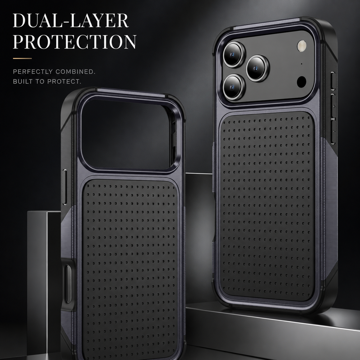 Premium iPhone Case Hybrid Armor Shockproof Magnetic Rugged Non Slip Protective Wallet Cover with Built In Stand