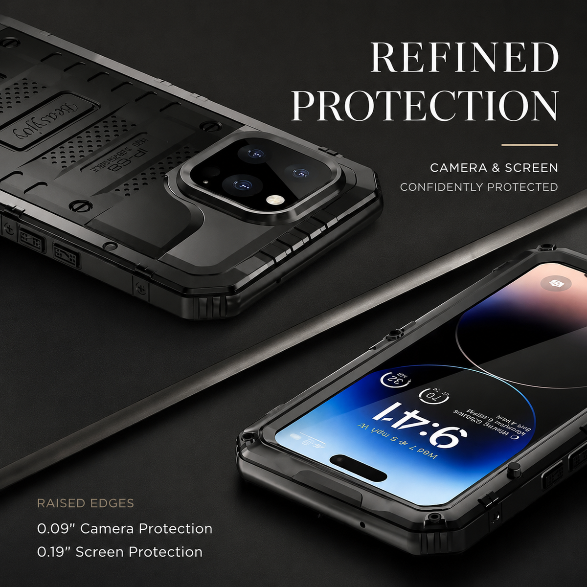 Premium iPhone Case IP68 Waterproof Aluminum Armor Cover MagSafe Compatible Shockproof Full Body Protection