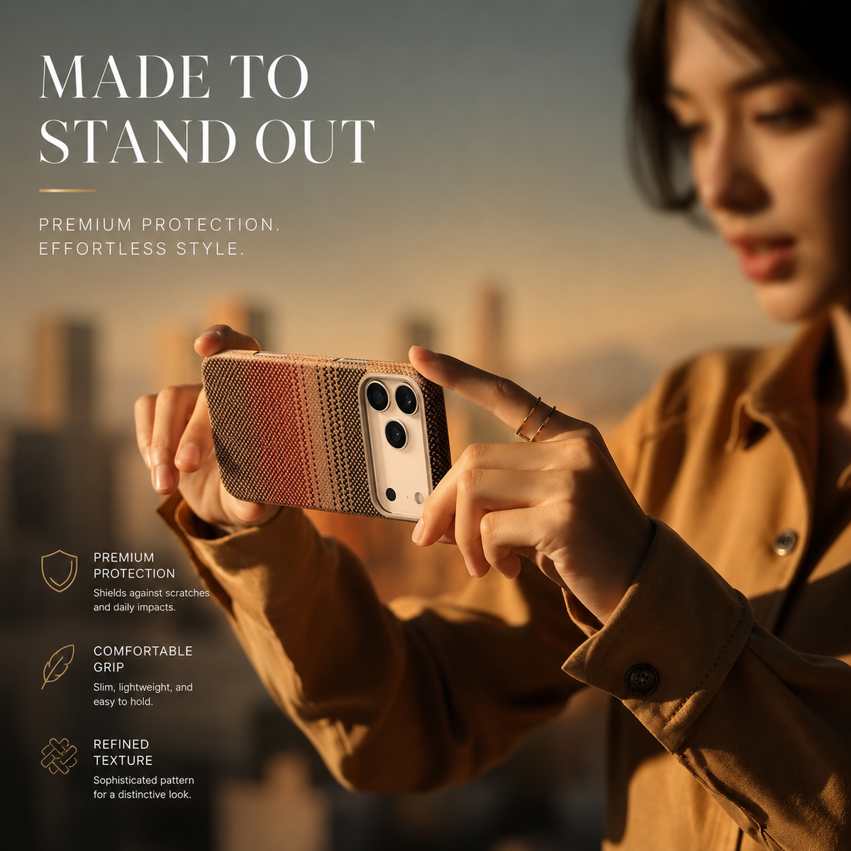 Premium iPhone Case Kevlar Aramid Carbon Fiber MagSafe Compatible Ultra Thin Full Coverage Protective Cover