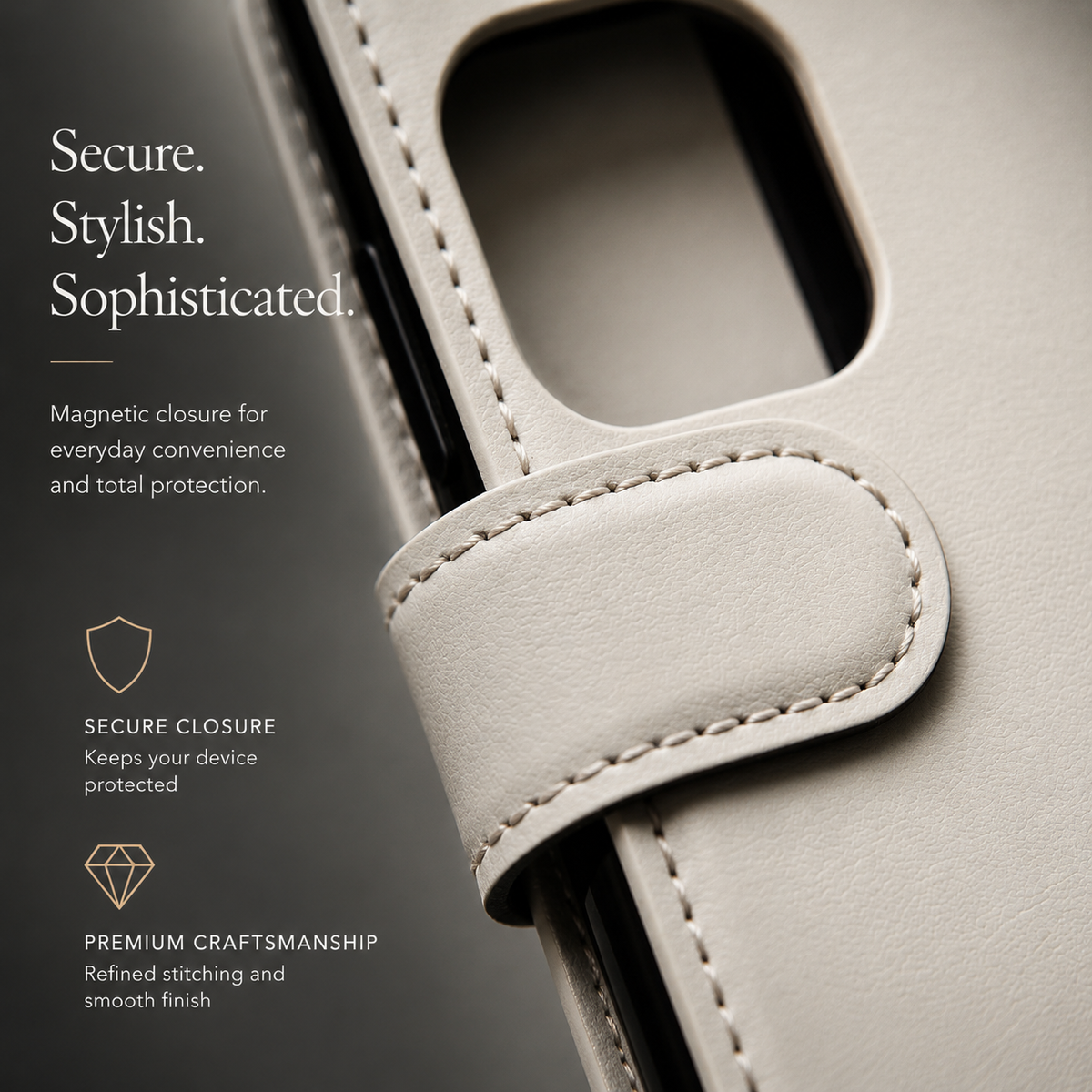 Premium iPhone Case Leather Flip Wallet Cover Magnetic Card Holder Shockproof Protective Full Coverage