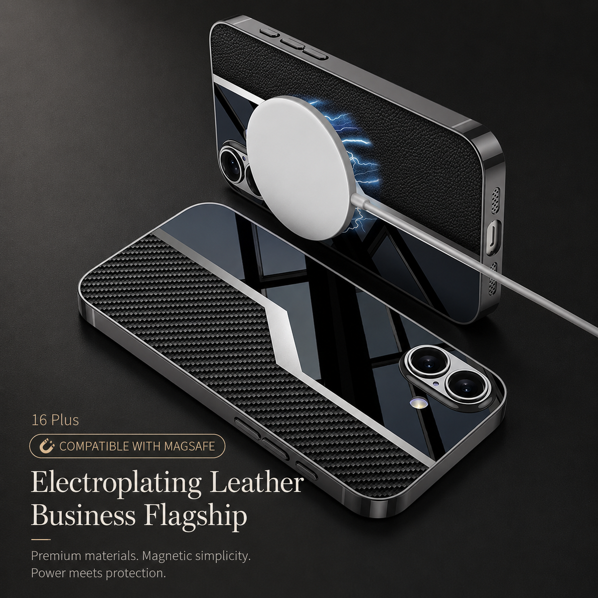 Premium iPhone Case Leather Plating Cover Soft TPU Shockproof Anti Scratch Camera Lens Protection Case