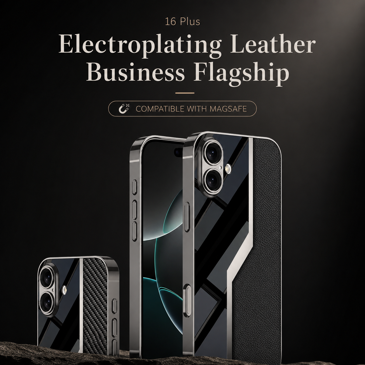Premium iPhone Case Leather Plating Cover Soft TPU Shockproof Anti Scratch Camera Lens Protection Case