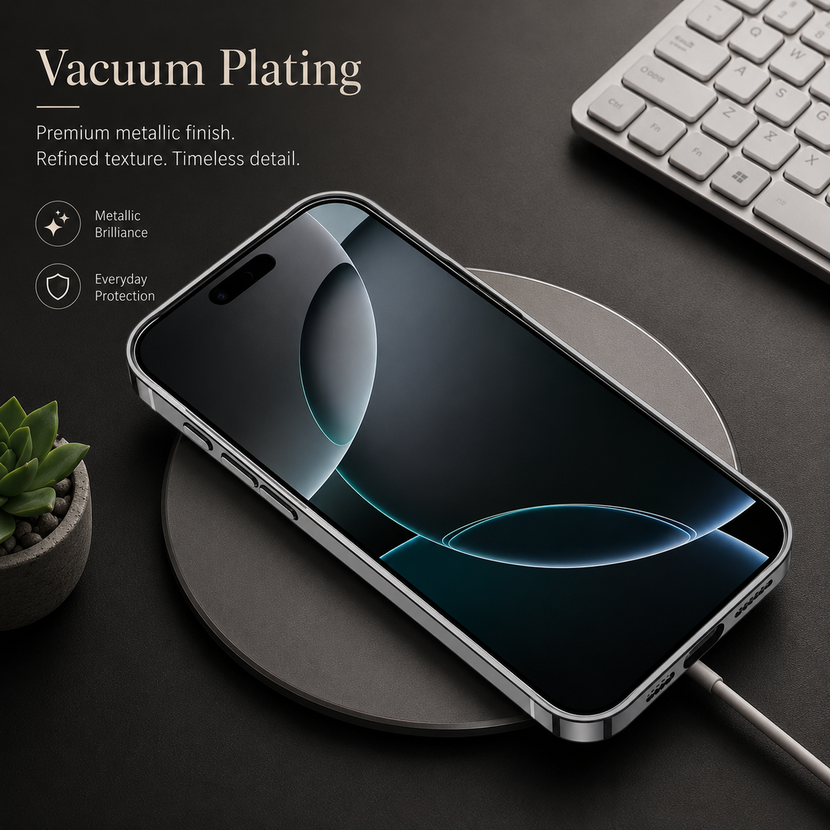 Premium iPhone Case Leather Plating Cover Soft TPU Shockproof Anti Scratch Camera Lens Protection Case