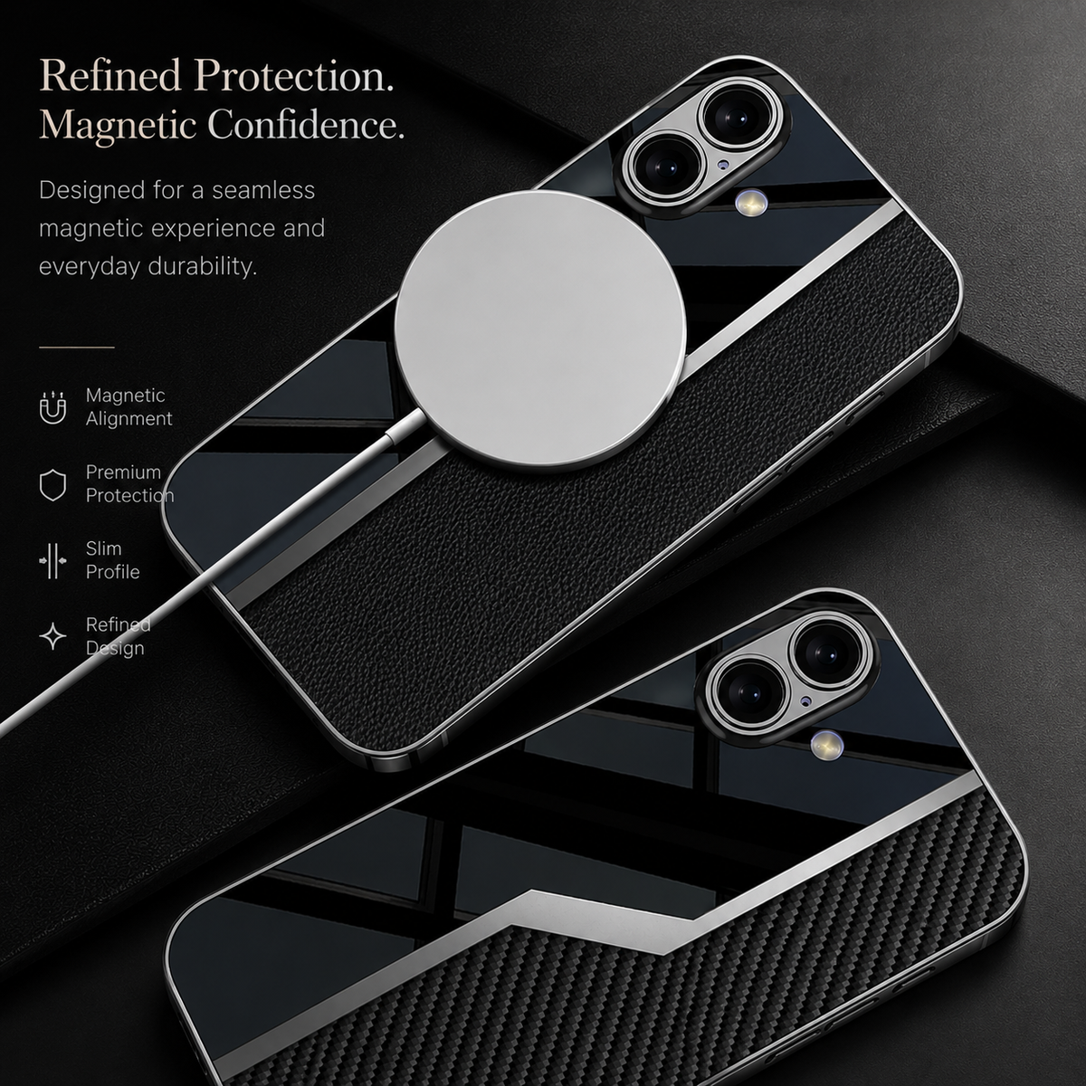 Premium iPhone Case Leather Plating Cover Soft TPU Shockproof Anti Scratch Camera Lens Protection Case