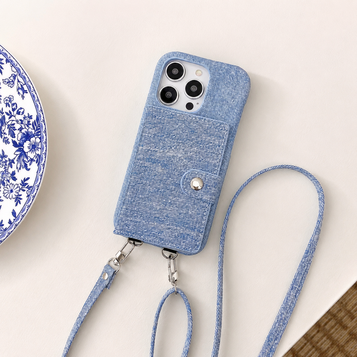 Premium iPhone Case Leather Wallet Crossbody Flip Cover PU Leather Card Pocket Shockproof Full Protection