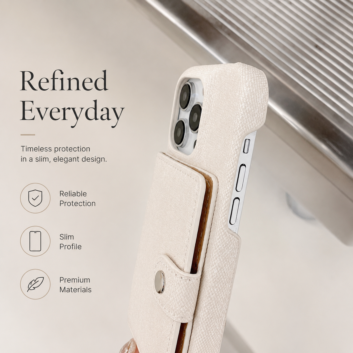 Premium iPhone Case Leather Wallet Crossbody Flip Cover PU Leather Card Pocket Shockproof Full Protection