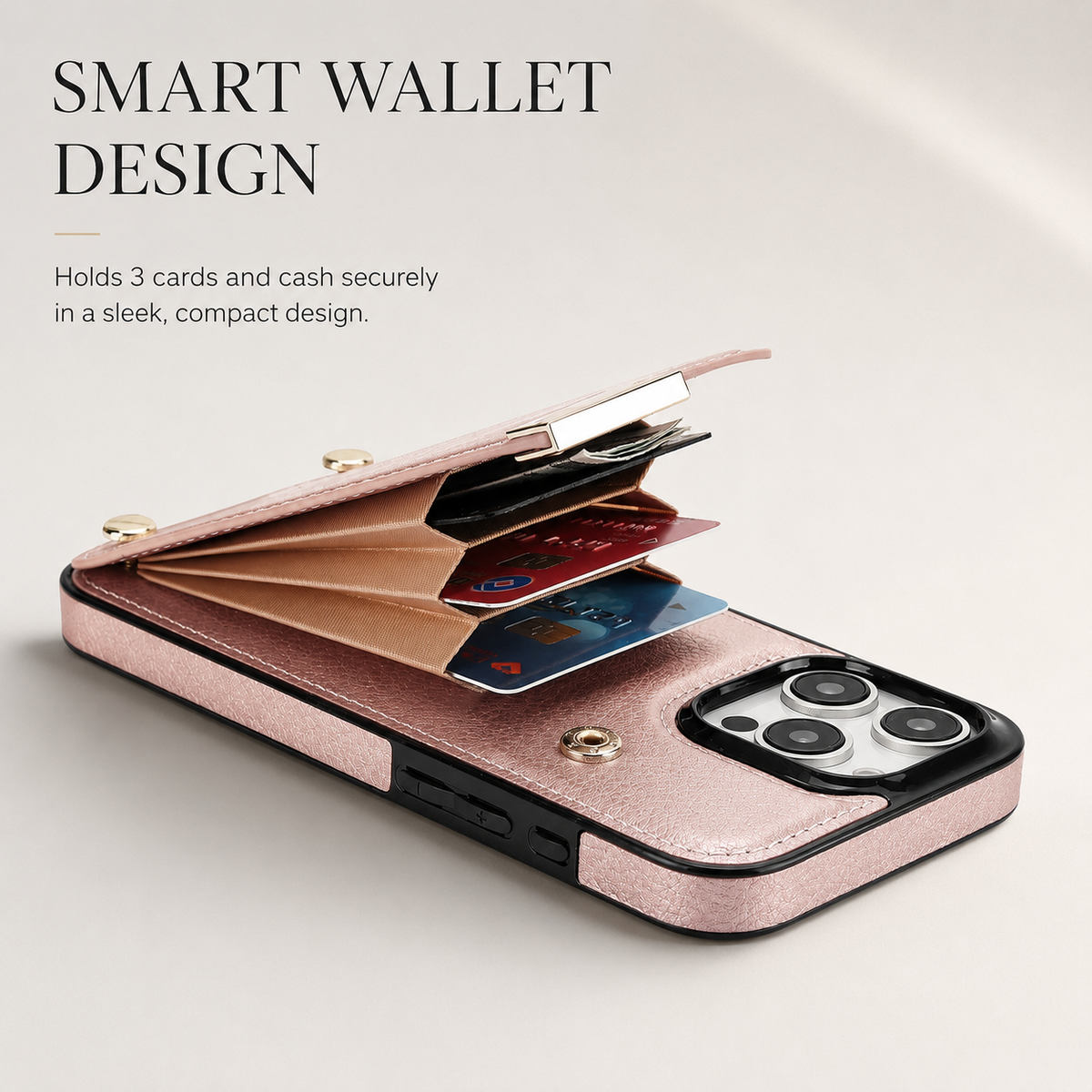 Premium iPhone Case Leather Wallet Flip Cover Card Holder Secure Pocket Shockproof Full Protection