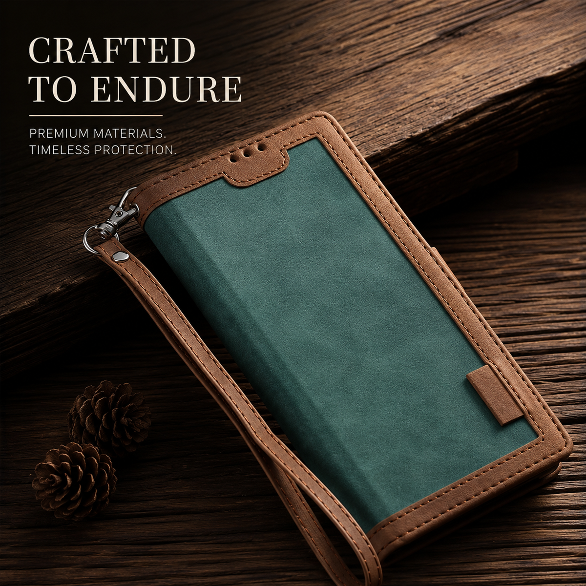 Premium iPhone Case Leather Wallet Flip Cover Card Slots Magnetic Closure Full Body Protection