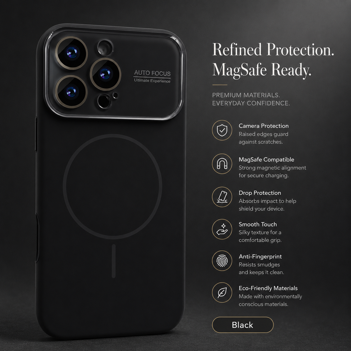 Premium iPhone Case Liquid Silicone MagSafe Cover Shockproof Soft Touch Acrylic Lens Protection Half Wrapped Protective Case