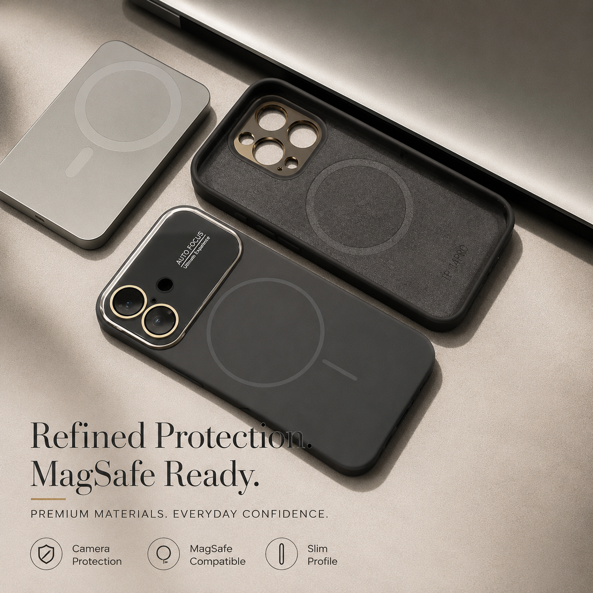 Premium iPhone Case Liquid Silicone MagSafe Cover Shockproof Soft Touch Acrylic Lens Protection Half Wrapped Protective Case