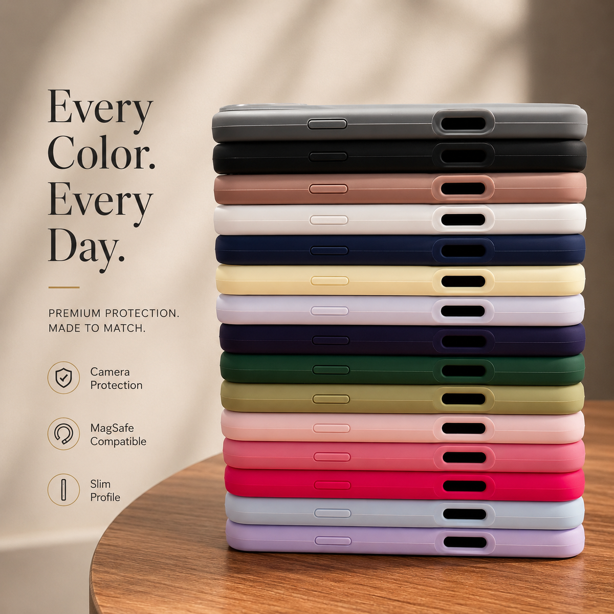 Premium iPhone Case Liquid Silicone MagSafe Cover Shockproof Soft Touch Acrylic Lens Protection Half Wrapped Protective Case