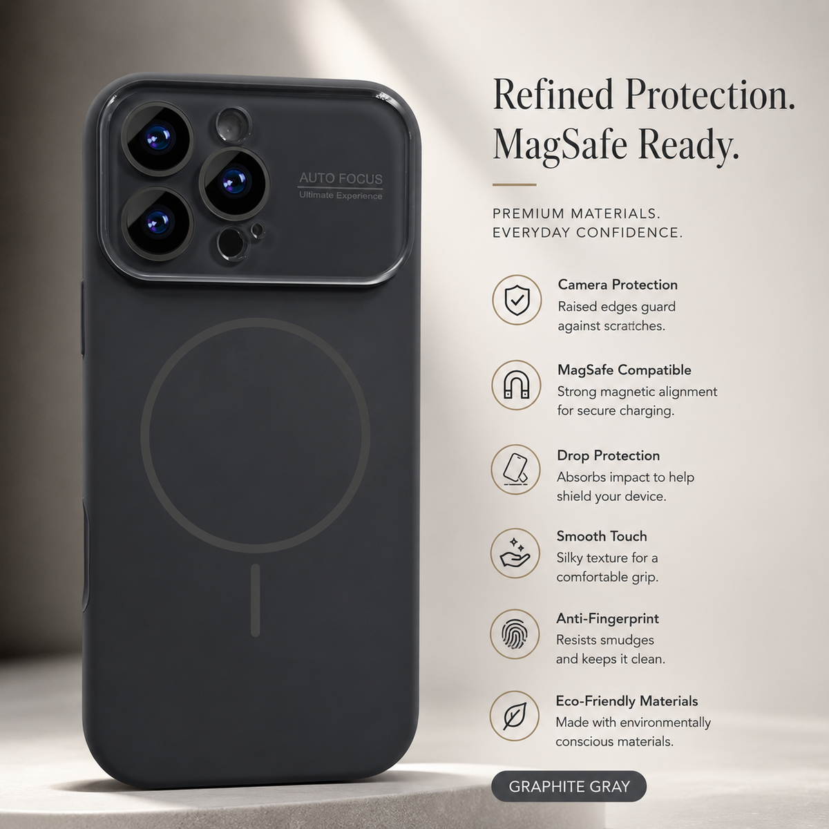 Premium iPhone Case Liquid Silicone MagSafe Cover Shockproof Soft Touch Acrylic Lens Protection Half Wrapped Protective Case