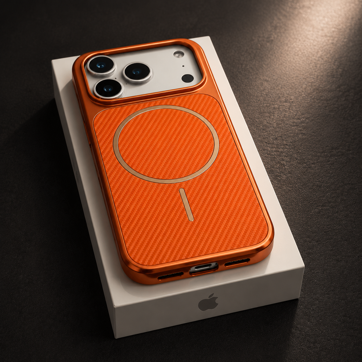 Premium iPhone Case MagSafe Carbon Fiber Cover Electroplated Shockproof Scratch Resistant Lightweight Wireless Charging Protective Full Coverage
