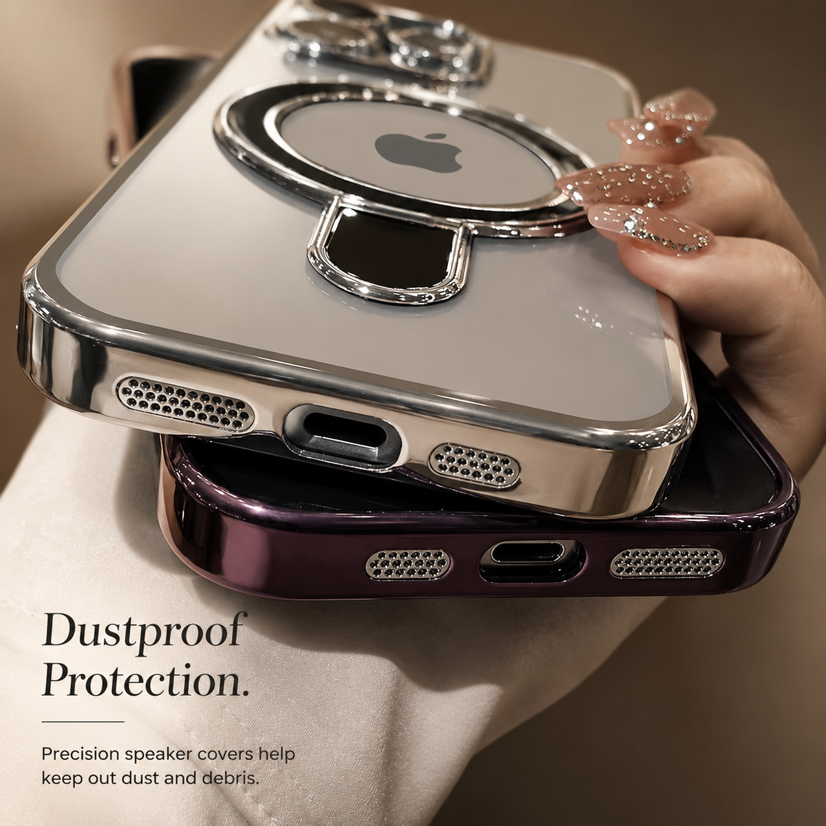 Premium iPhone Case MagSafe Clear Acrylic Cover Magnetic Stand Holder Shockproof Anti Fingerprint Lens Protection