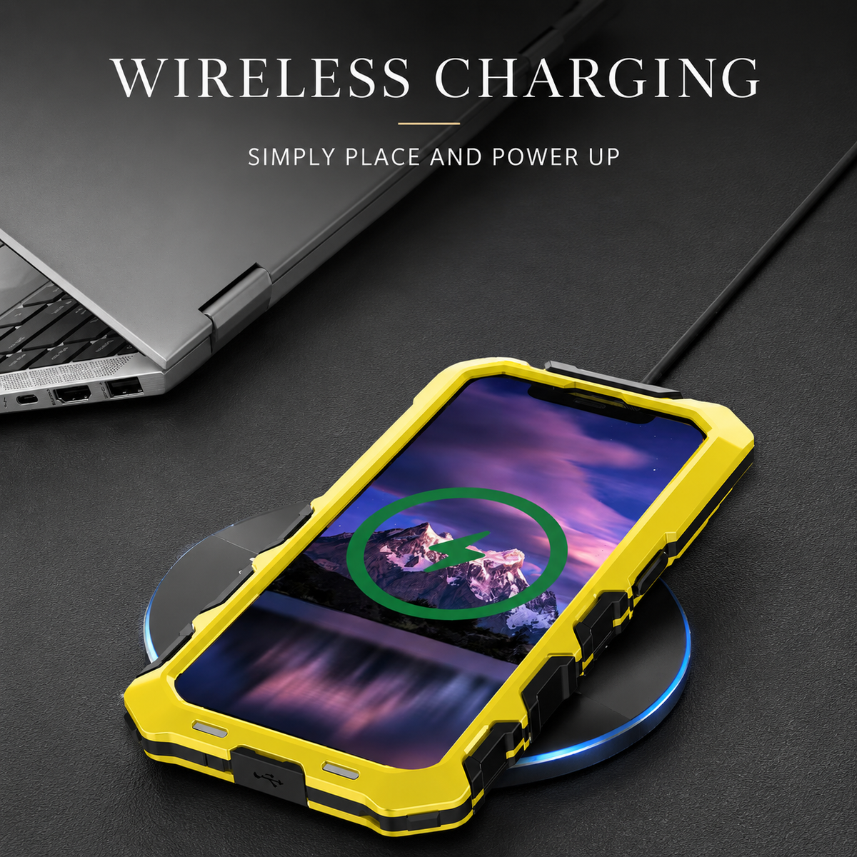 Premium iPhone Case MagSafe Compatible 360 Metal Lock Cover Dual Tempered Glass Full Body Protection